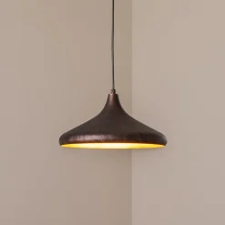 Opviq Pendellamper > Hængelampe Barek, sort/guld, Ø 34 cm, metal, E27