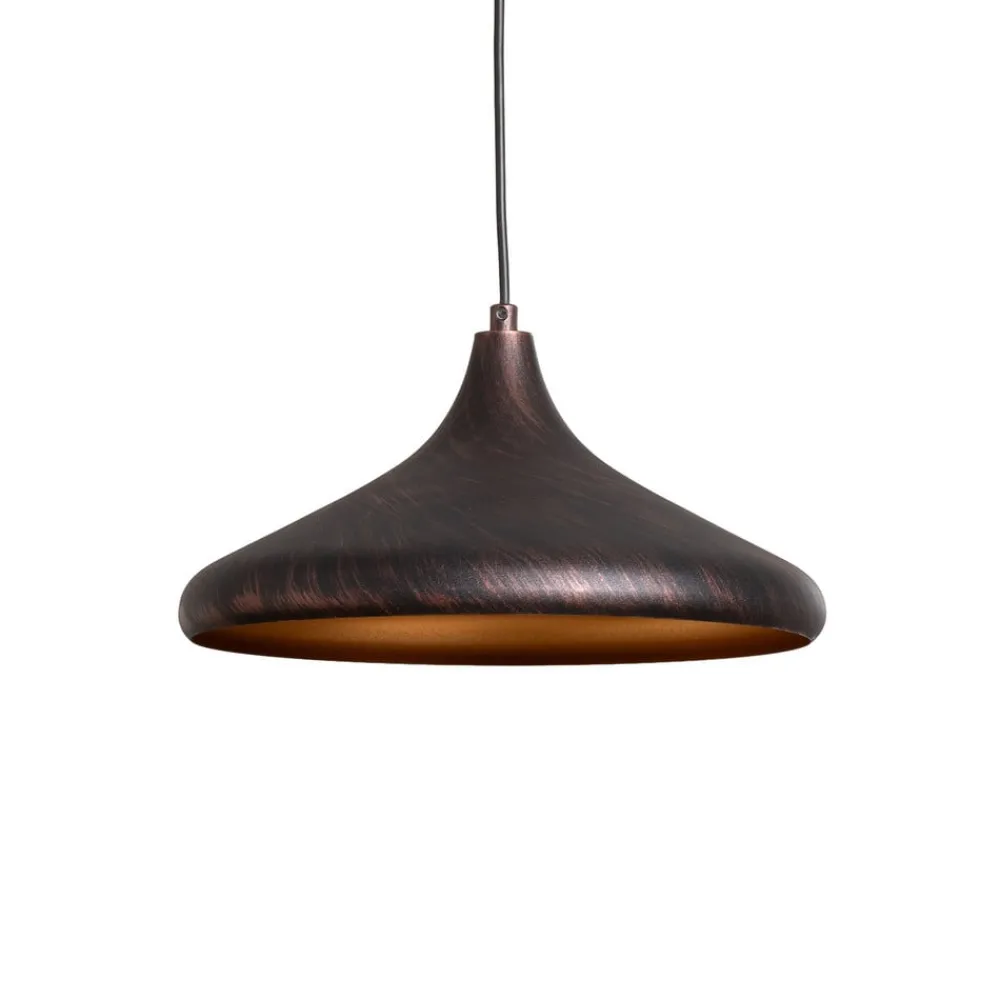 Opviq Pendellamper > Hængelampe Barek, sort/guld, Ø 34 cm, metal, E27