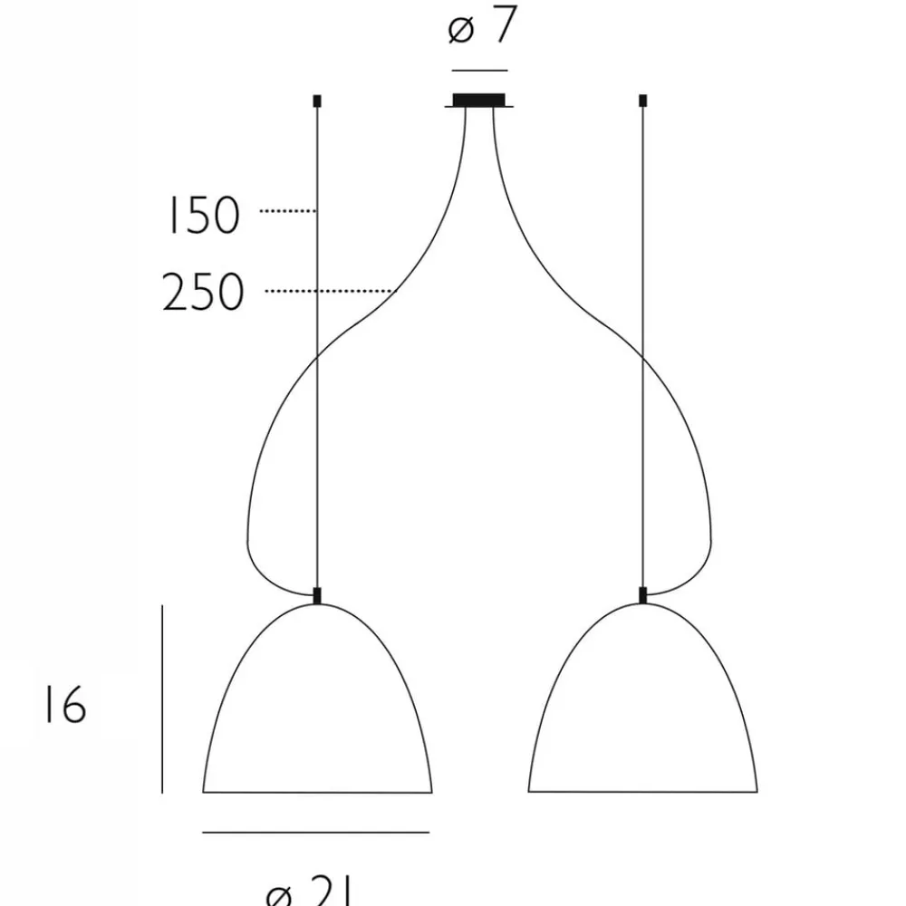 Casablanca Pendellamper|Pendellamper > Hængelampe BELL 21 cm, sandfarvet, med 2 lyskilde