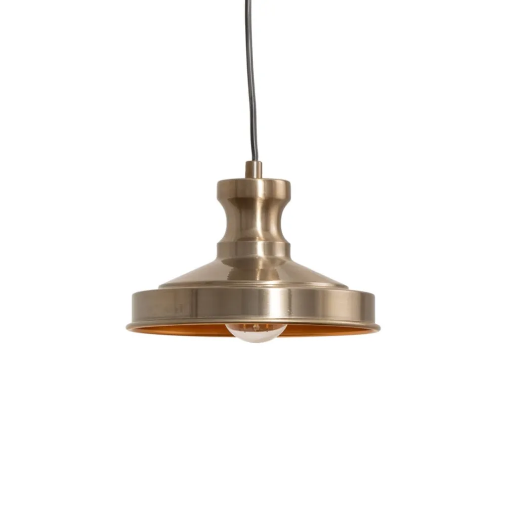 Opviq Gang|Pendellamper > Hængelampe Berceste, guldfarvet, metal, Ø 22 cm, E27