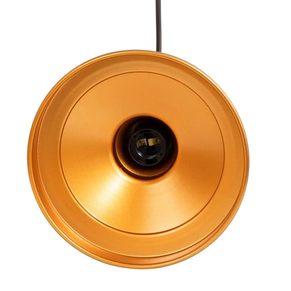 Opviq Gang|Pendellamper > Hængelampe Berceste, guldfarvet, metal, Ø 22 cm, E27