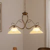 ONLI Pendellamper > Hængelampe BILIARDO GIORGIO, creme/bronze, glas/jern 2 lyskilder.