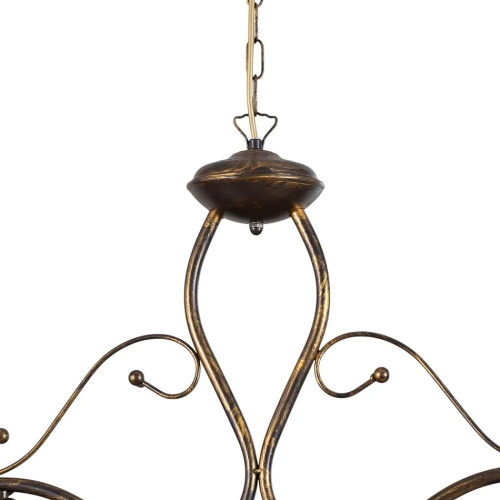 ONLI Pendellamper > Hængelampe BILIARDO GIORGIO, creme/bronze, glas/jern 2 lyskilder.