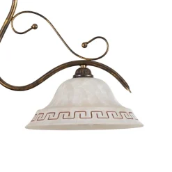 ONLI Pendellamper > Hængelampe BILIARDO GIORGIO, creme/bronze, glas/jern 2 lyskilder.