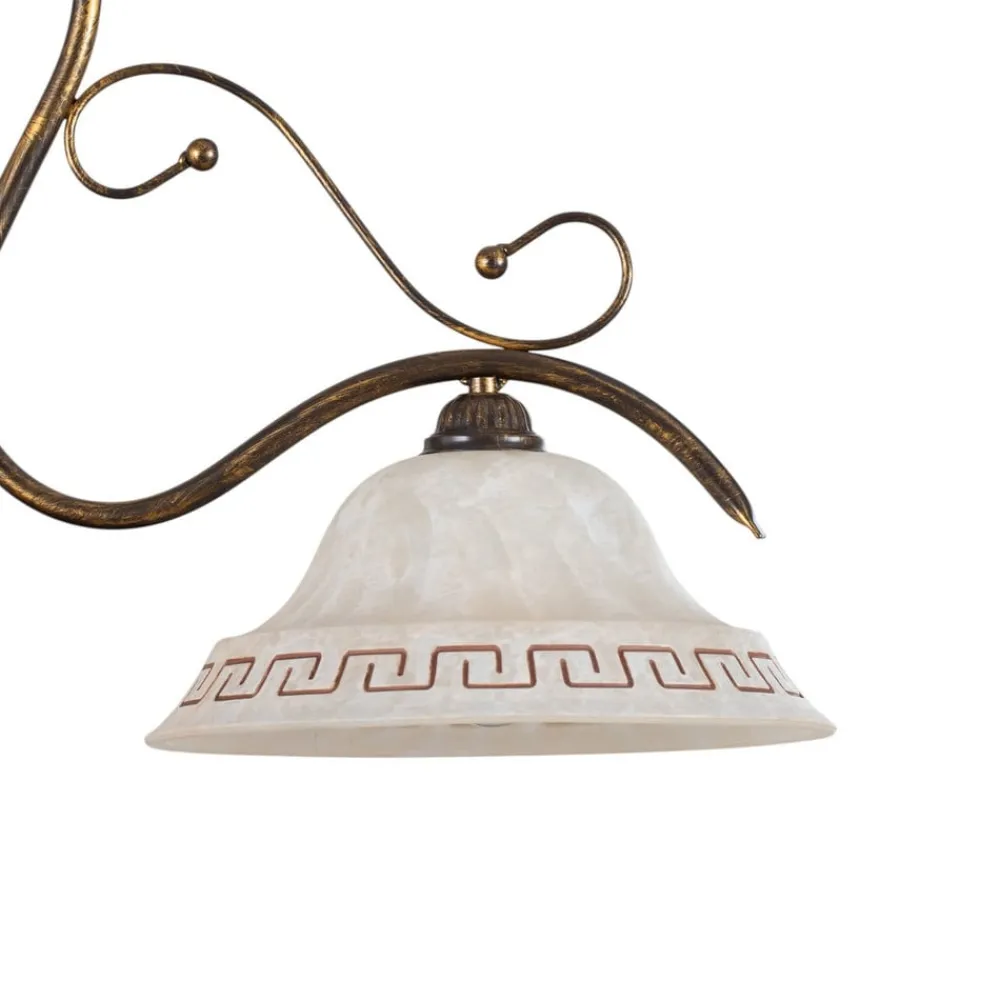 ONLI Pendellamper > Hængelampe BILIARDO GIORGIO, creme/bronze, glas/jern 2 lyskilder.