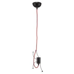 EMIBIG LIGHTING Pendellamper > Hængelampe Bobi 1 i sort, kabel rød, 1 lyskilde.