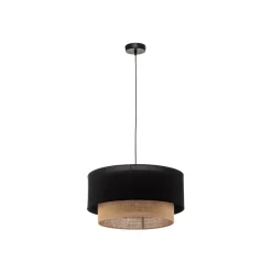 Duolla Pendellamper > Hængelampe Boho Ø 45 cm 1-faset sort/jute