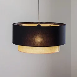 Duolla Pendellamper > Hængelampe Boho Ø 45 cm 1-faset sort/jute