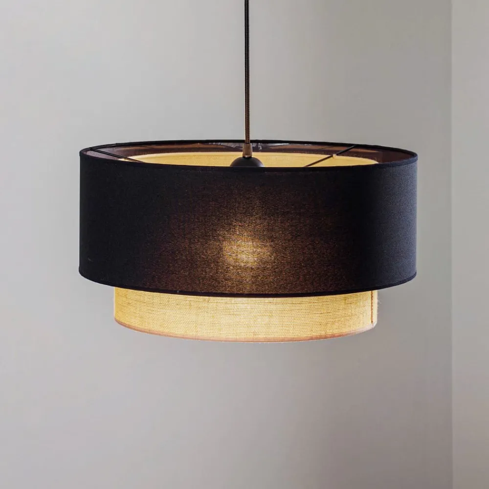 Duolla Pendellamper > Hængelampe Boho Ø 45 cm 1-faset sort/jute