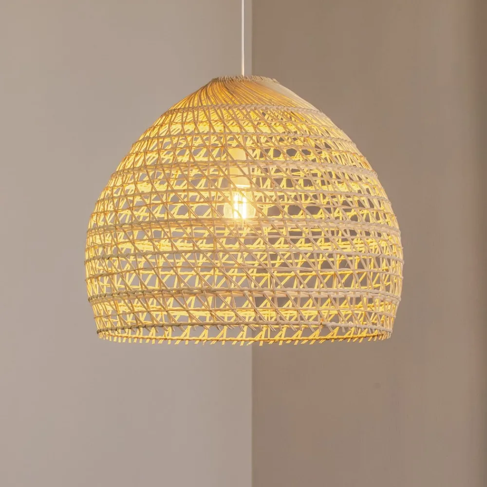 Pendellamper ^ Nowodvorski Lighting Hængelampe BOHO, Ø 60 cm, naturbrun, rattan, E27