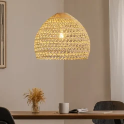 Pendellamper ^ Nowodvorski Lighting Hængelampe BOHO, Ø 60 cm, naturbrun, rattan, E27