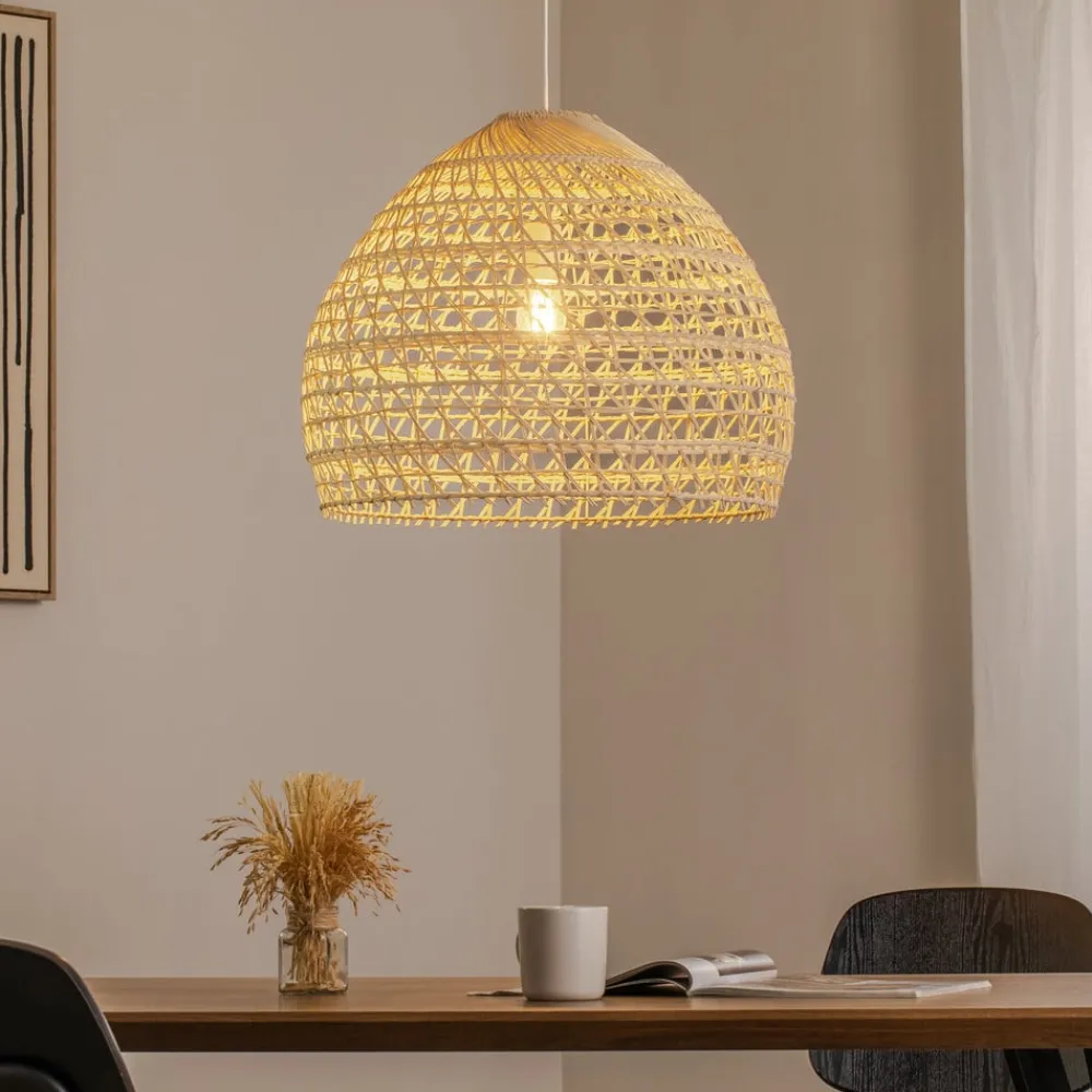 Pendellamper ^ Nowodvorski Lighting Hængelampe BOHO, Ø 60 cm, naturbrun, rattan, E27