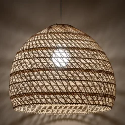 Pendellamper ^ Nowodvorski Lighting Hængelampe BOHO, Ø 60 cm, naturbrun, rattan, E27