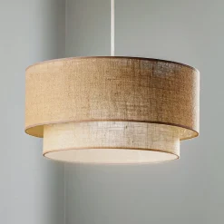 Pendellamper|Pendellamper ^ Duolla Hængelampe Boho jute naturbrun Ø45cm 1 lyskilde