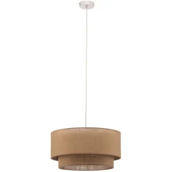 Pendellamper|Pendellamper ^ Duolla Hængelampe Boho jute naturbrun Ø45cm 1 lyskilde