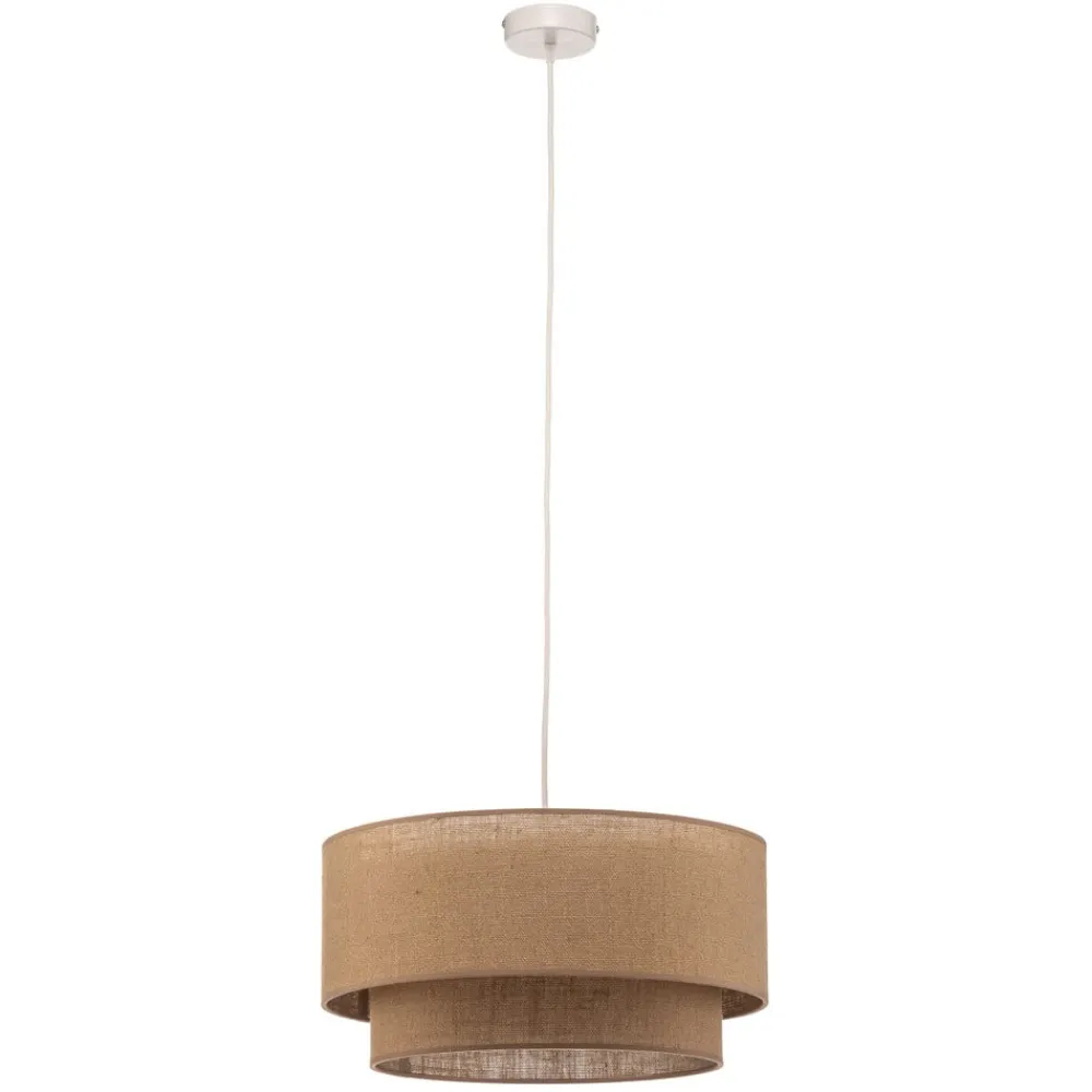 Pendellamper|Pendellamper ^ Duolla Hængelampe Boho jute naturbrun Ø45cm 1 lyskilde