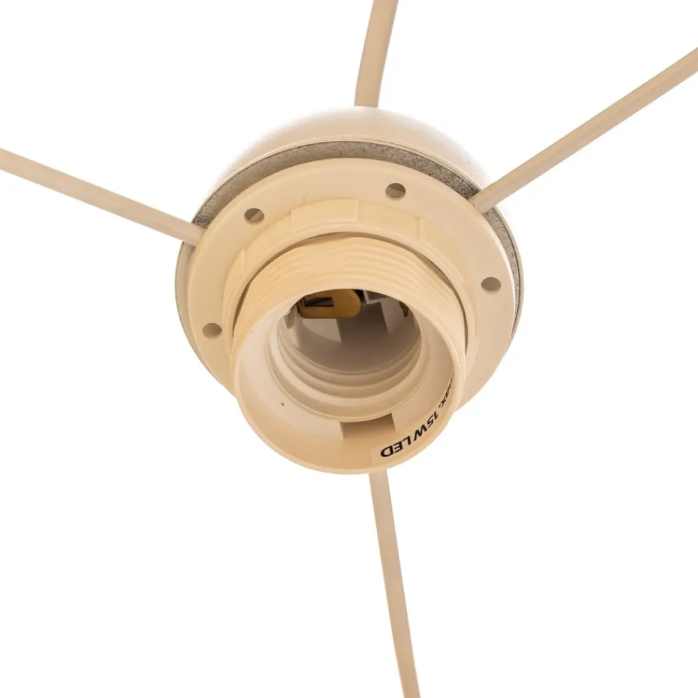 Duolla Pendellamper > Hængelampe Boho, 2 lyskilder, tekstil, creme-hvid/rattan