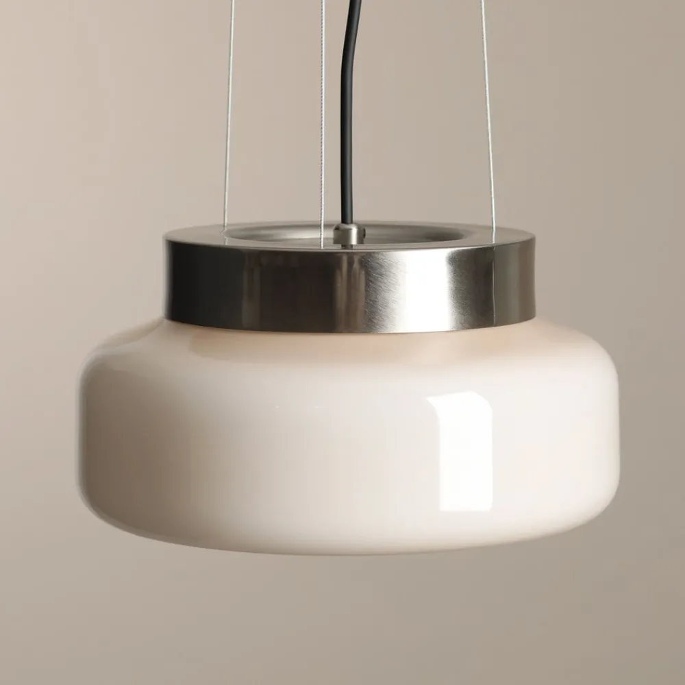 ALDEX Pendellamper > Hængelampe BonBon, creme, Ø 25 cm, glas