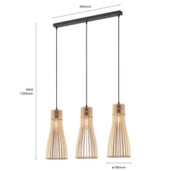 Pendellamper ^ TEMAR LIGHTING Hængelampe Bottle, 3 lyskilder