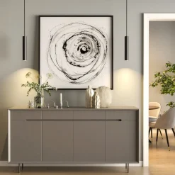 Deko-Light Pendellamper|Pendellamper > Hængelampe CAN, sort, højde 35 cm, Ø 6 cm, metal, GU10