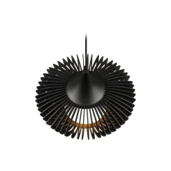 Trio Lighting Pendellamper > Hængelampe Colino af trælameller, sort