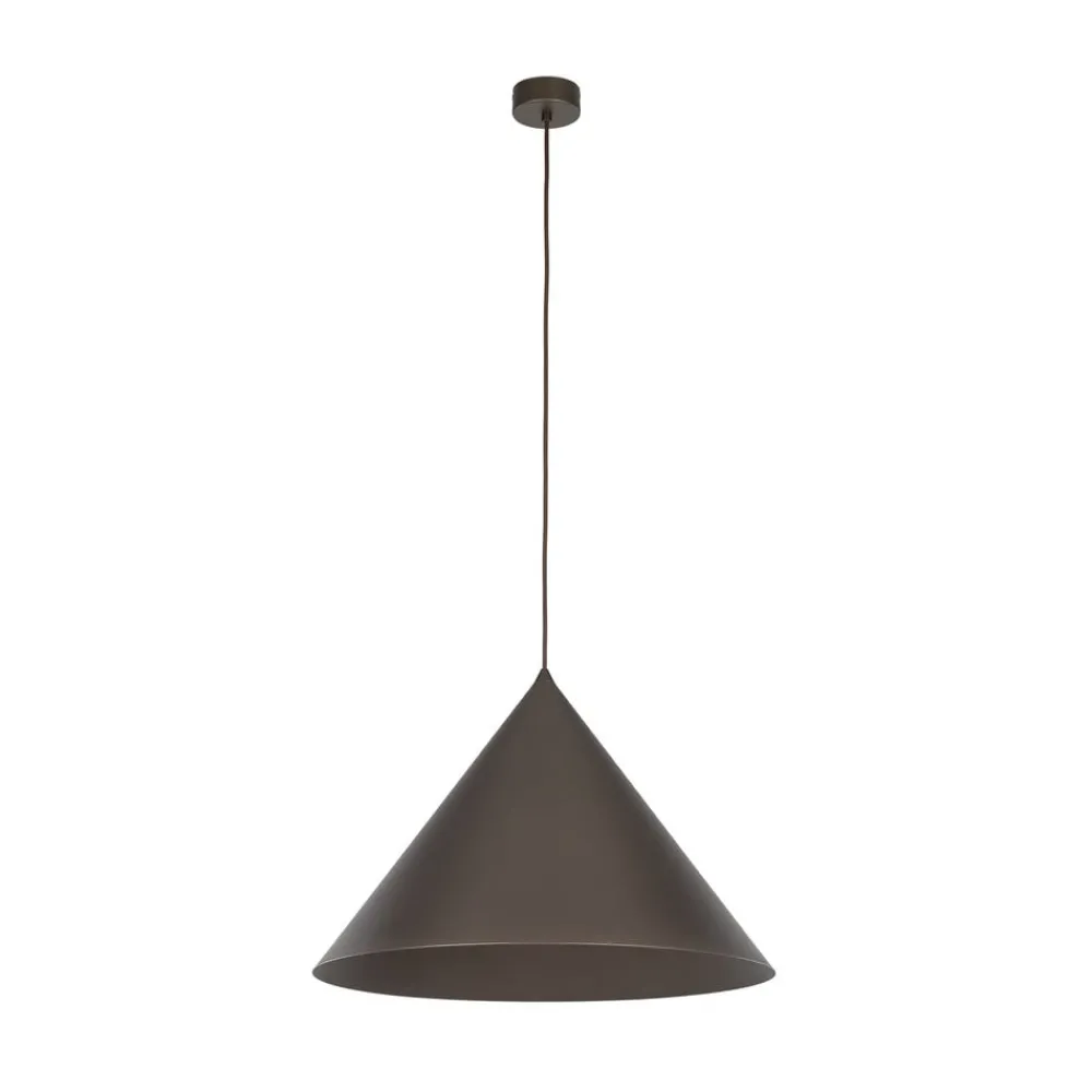 TK Lighting Pendellamper > Hængelampe Cono, 1 lyskilde, Ø 50 cm, brun, E27