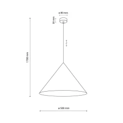 TK Lighting Pendellamper > Hængelampe Cono, 1 lyskilde, Ø 50 cm, brun, E27