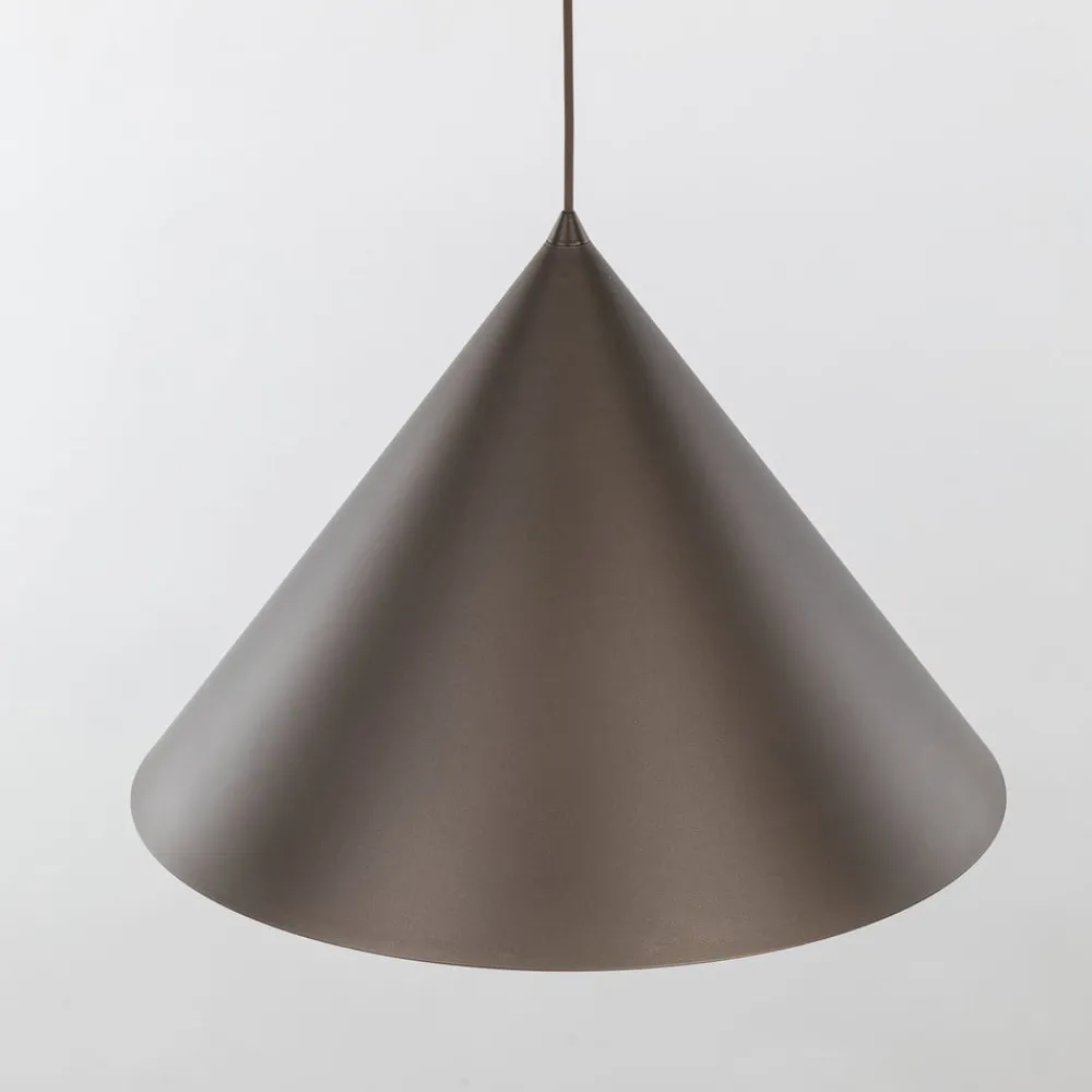 TK Lighting Pendellamper > Hængelampe Cono, 1 lyskilde, Ø 50 cm, brun, E27
