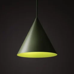 TK Lighting Pendellamper > Hængelampe Cono, 1 lyskilde, Ø 25 cm, grøn, E27