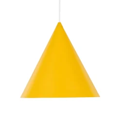 Pendellamper ^ TK Lighting Hængelampe Cono, 1 lyskilde, Ø 25 cm, gul, E27