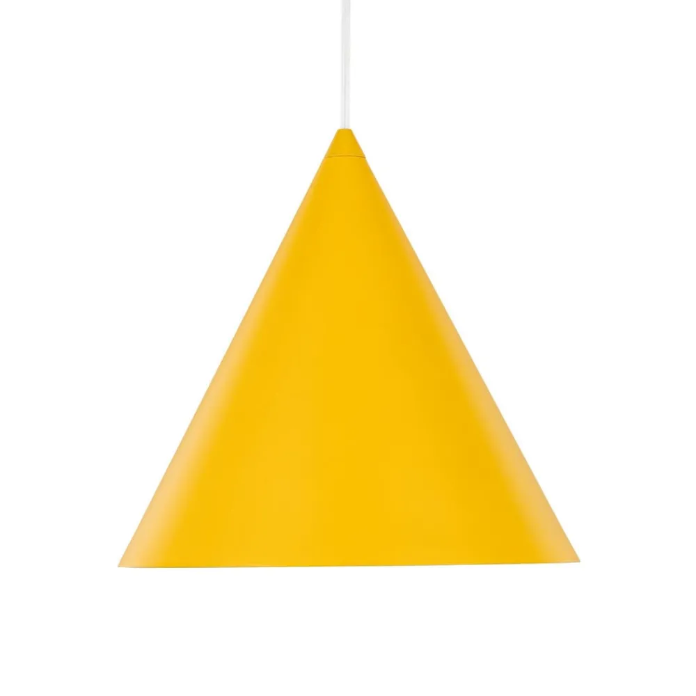 Pendellamper ^ TK Lighting Hængelampe Cono, 1 lyskilde, Ø 25 cm, gul, E27