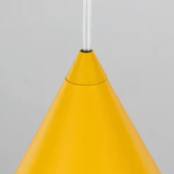 Pendellamper ^ TK Lighting Hængelampe Cono, 1 lyskilde, Ø 25 cm, gul, E27