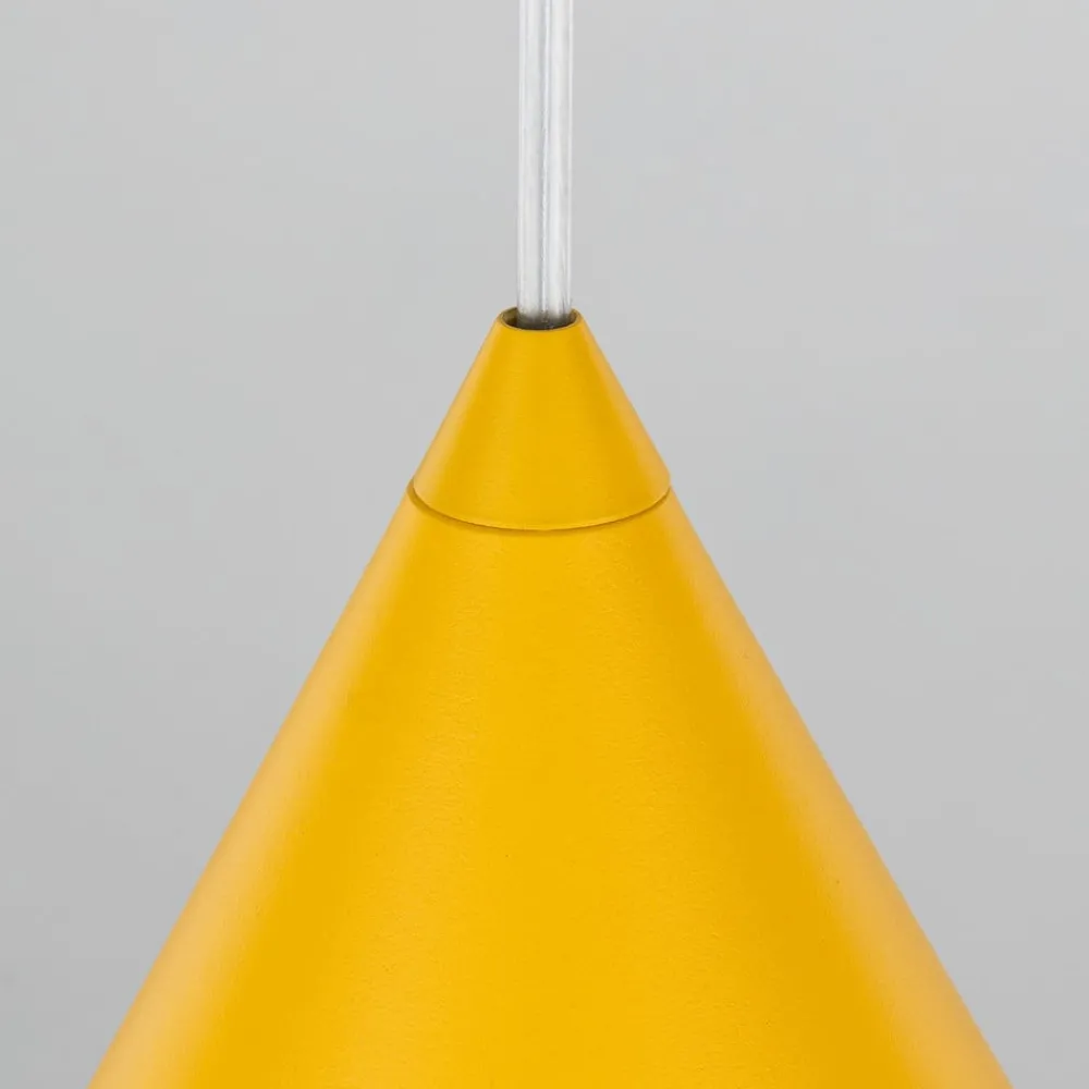 Pendellamper ^ TK Lighting Hængelampe Cono, 1 lyskilde, Ø 25 cm, gul, E27