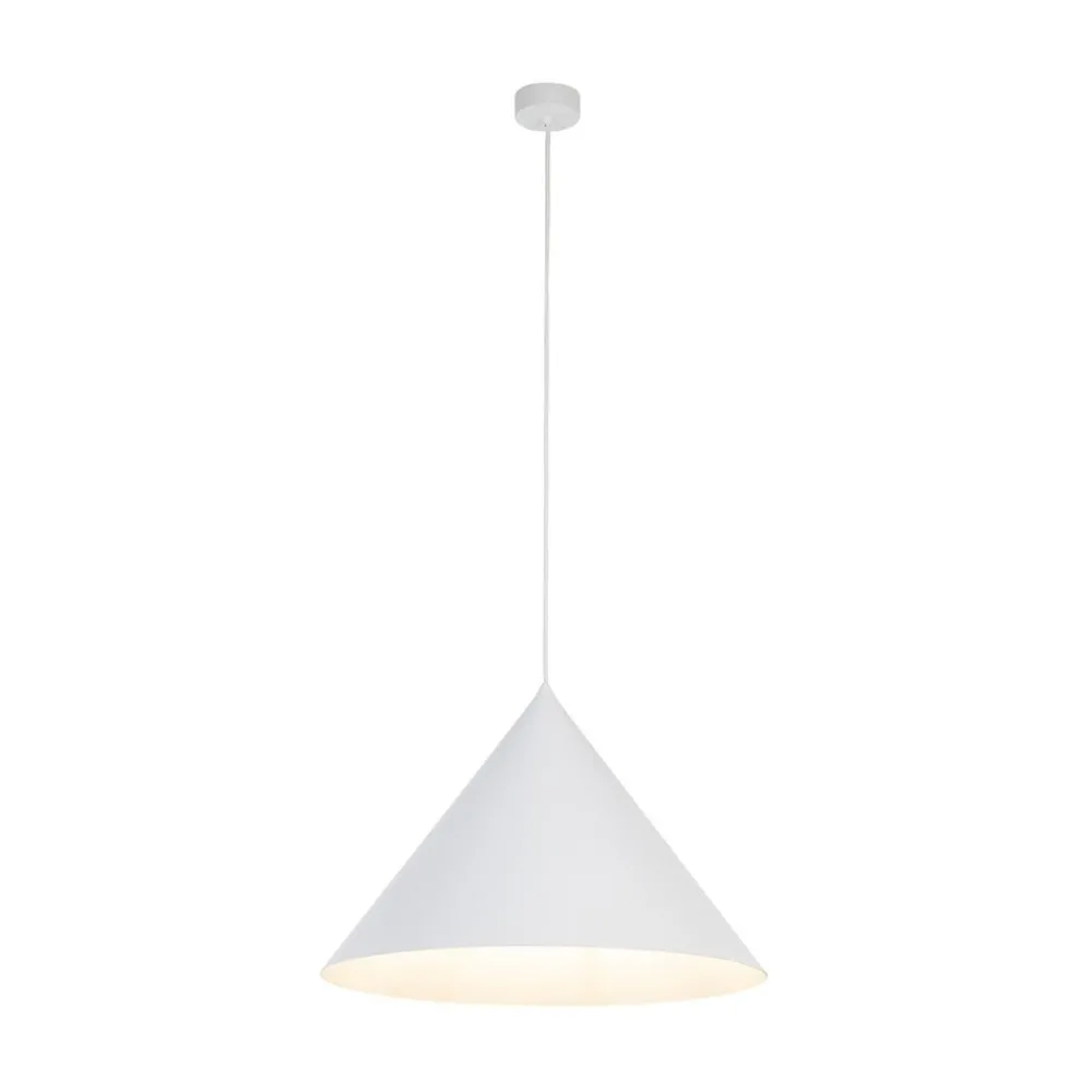 TK Lighting Pendellamper > Hængelampe Cono, 1 lyskilde, Ø 50 cm, hvid, E27