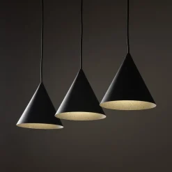 Pendellamper ^ TK Lighting Hængelampe Cono, 3 lyskilder, sort, E27