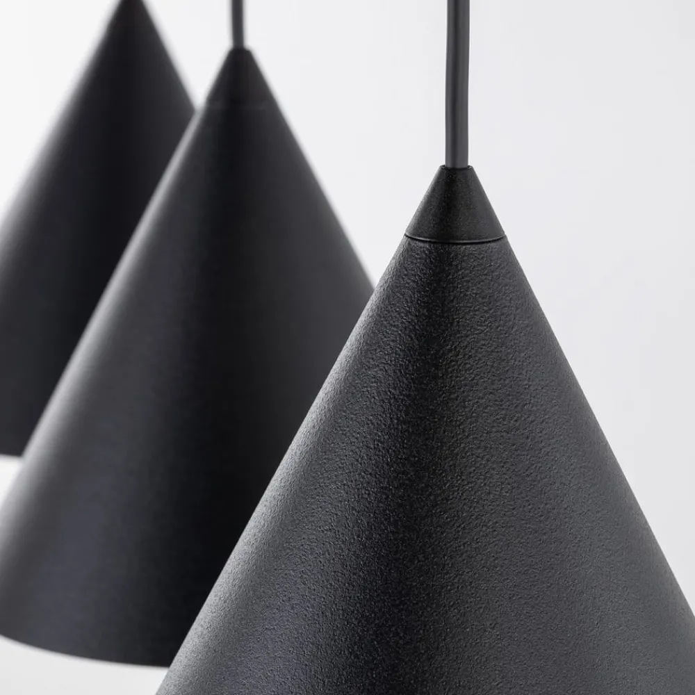 Pendellamper ^ TK Lighting Hængelampe Cono, 3 lyskilder, sort, E27
