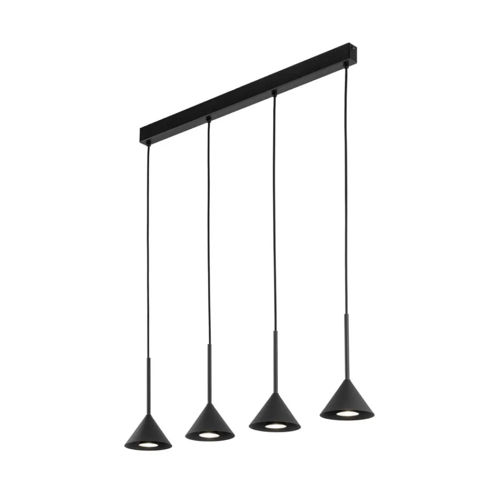 TK Lighting Pendellamper|Pendellamper > Hængelampe Cono Mini, 4 lyskilder, sort, E27