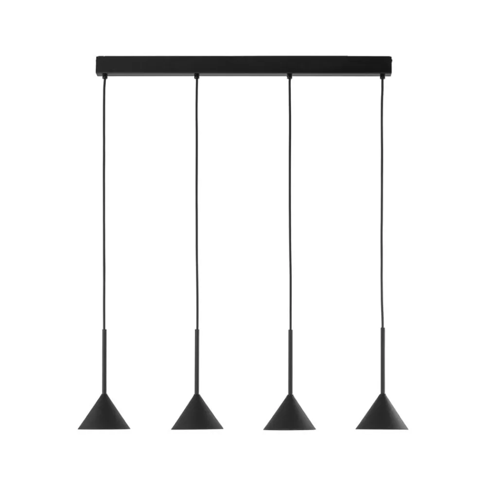TK Lighting Pendellamper|Pendellamper > Hængelampe Cono Mini, 4 lyskilder, sort, E27