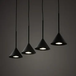 TK Lighting Pendellamper|Pendellamper > Hængelampe Cono Mini, 4 lyskilder, sort, E27