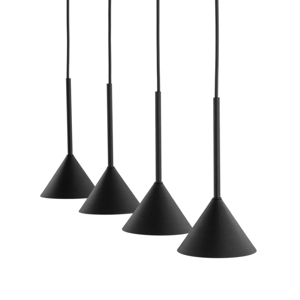 TK Lighting Pendellamper|Pendellamper > Hængelampe Cono Mini, 4 lyskilder, sort, E27
