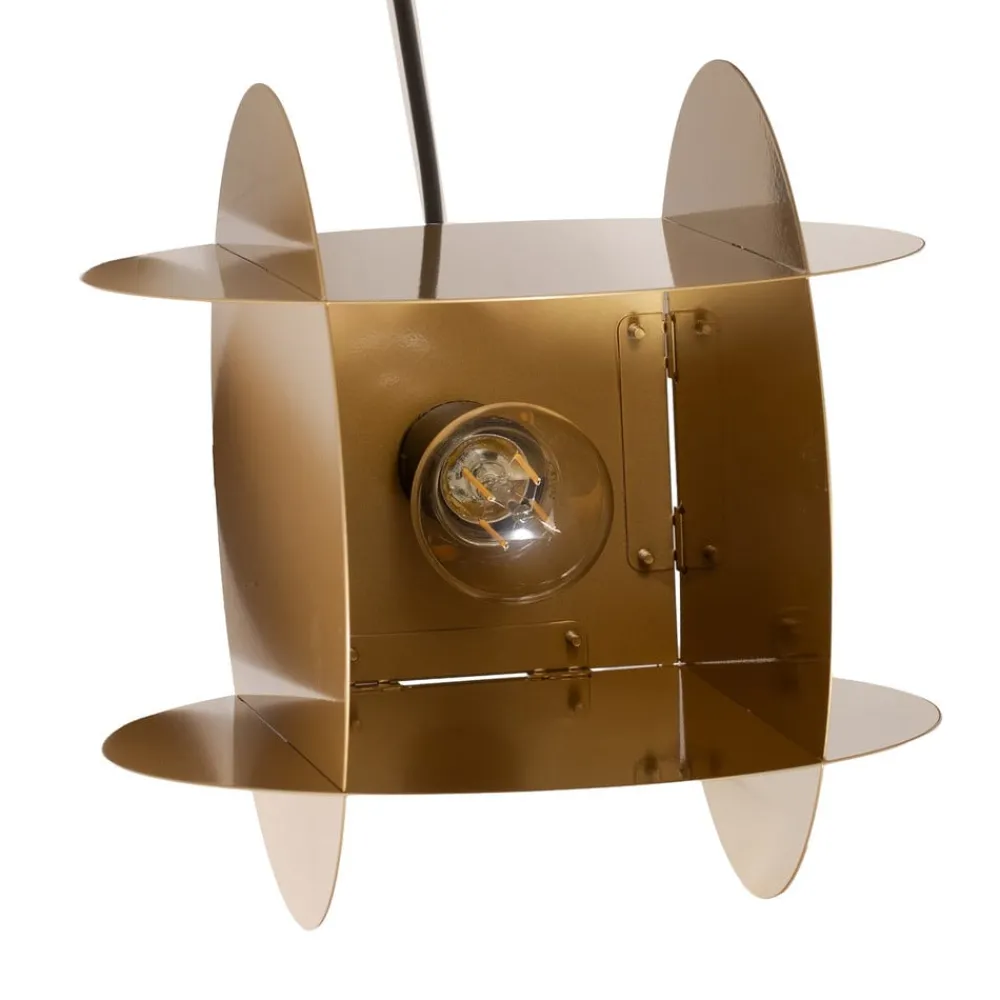 Opviq Pendellamper > Hængelampe Corner, guldfarvet, 25 x 25 cm, metal, E27