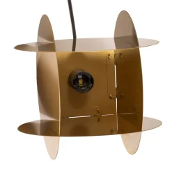 Opviq Pendellamper > Hængelampe Corner, guldfarvet, 25 x 25 cm, metal, E27