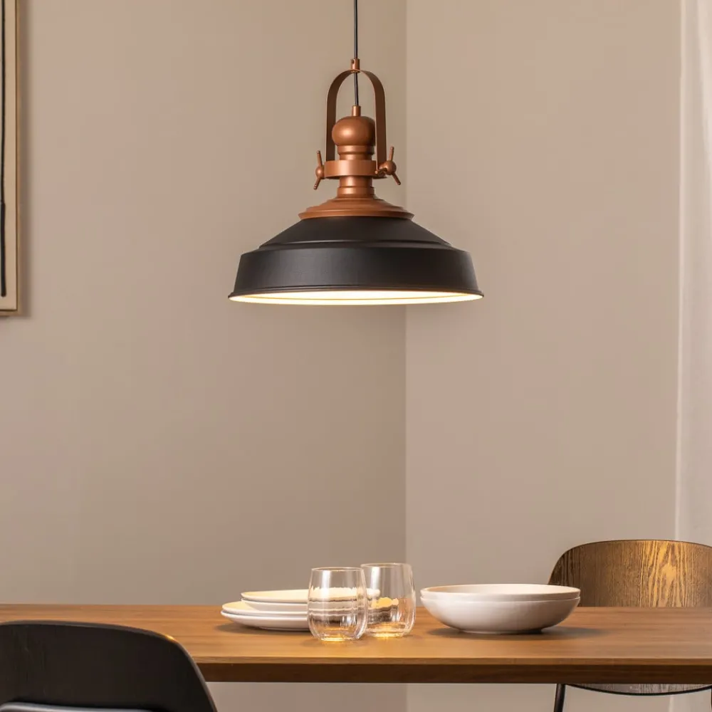 Opviq Pendellamper|Pendellamper > Hængelampe Craft, sort, metal, Ø 41 cm, E27