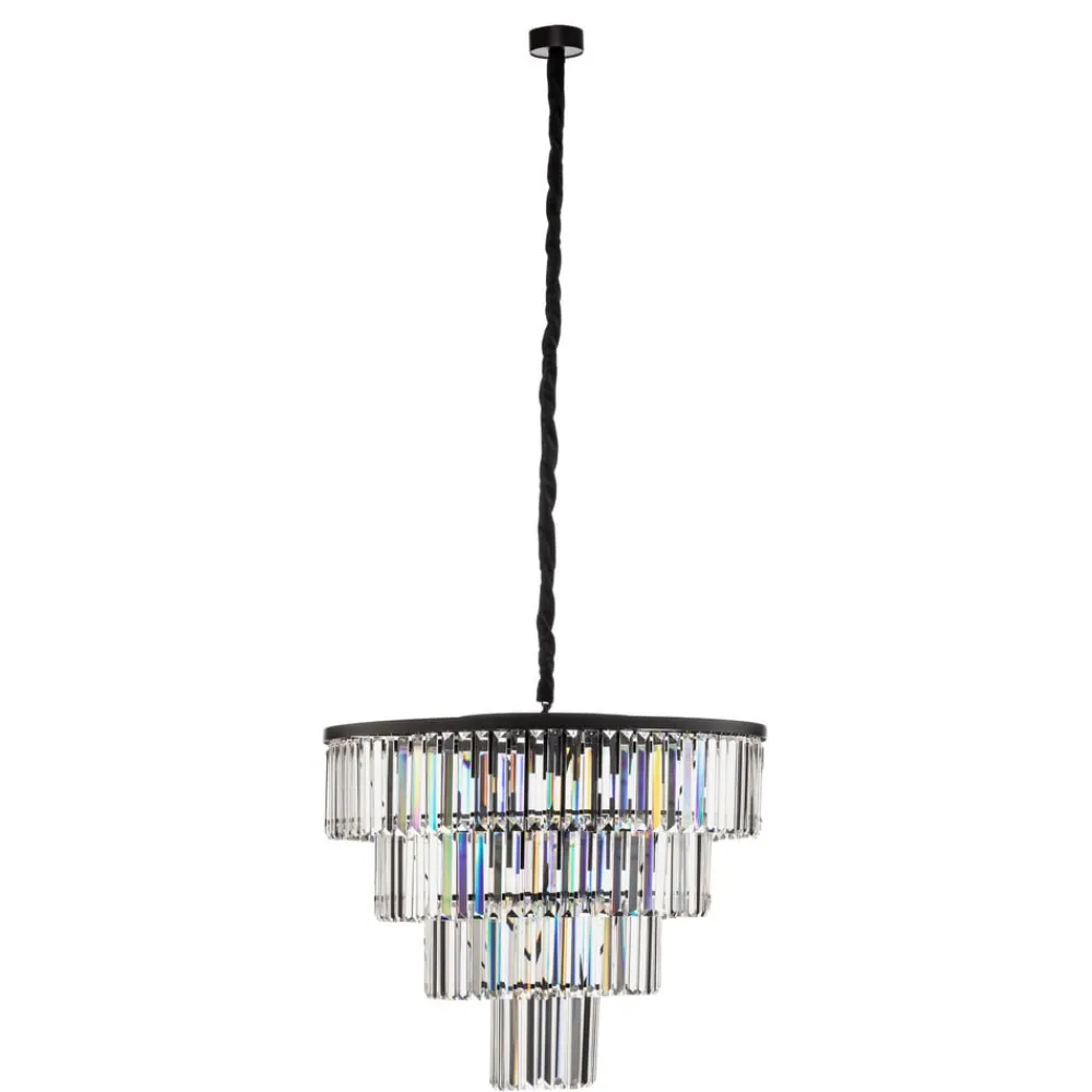 Nowodvorski Lighting Pendellamper|Pendellamper > Hængelampe Cristal, transparent/sort, Ø 71 cm