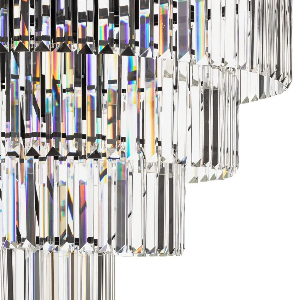 Nowodvorski Lighting Pendellamper|Pendellamper > Hængelampe Cristal, transparent/sort, Ø 71 cm