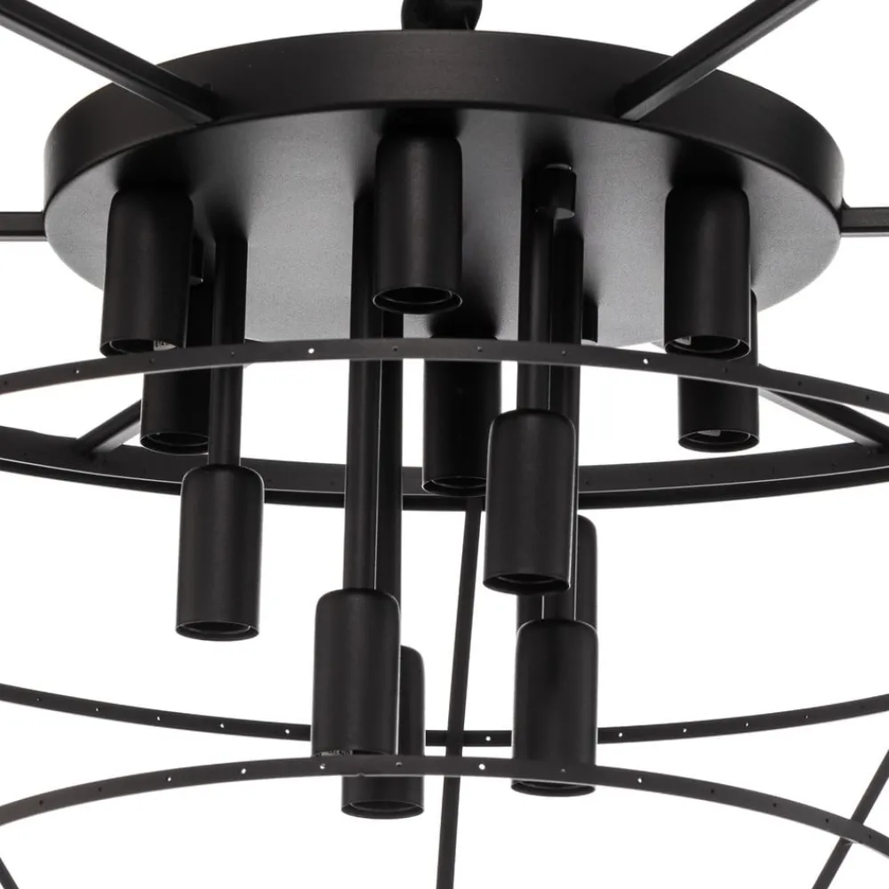 Nowodvorski Lighting Pendellamper|Pendellamper > Hængelampe Cristal, transparent/sort, Ø 71 cm