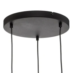TK Lighting Pendellamper|Pendellamper > Hængelampe Cubus, Ø 50 cm, 3 lyskilder, klar/honningbrun, glas