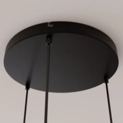 TK Lighting Pendellamper|Pendellamper > Hængelampe Cubus, Ø 50 cm, 3 lyskilder, klar/honningbrun, glas