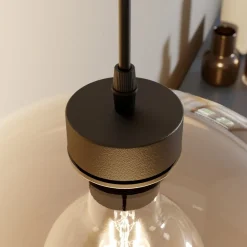 TK Lighting Pendellamper|Pendellamper > Hængelampe Cubus, rav, glas, Ø 30 cm, E27