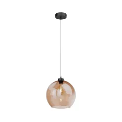 TK Lighting Pendellamper|Pendellamper > Hængelampe Cubus, rav, glas, Ø 30 cm, E27